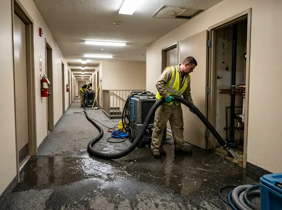 multi-unit-apartment-hallway-f-005 — frequently asked questions, Emergency Burst Pipe Water Extraction & Removal in Crystal…